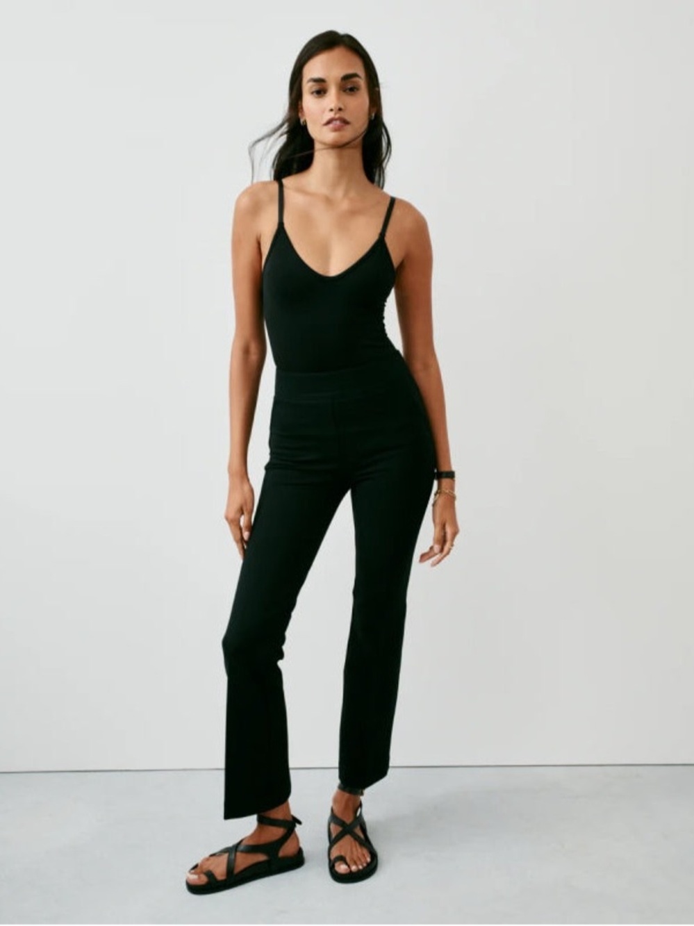 SPANX SPANXsmooth PerfectFit Ponte Kick Flare Pant Ankle Size XL Black Slimming